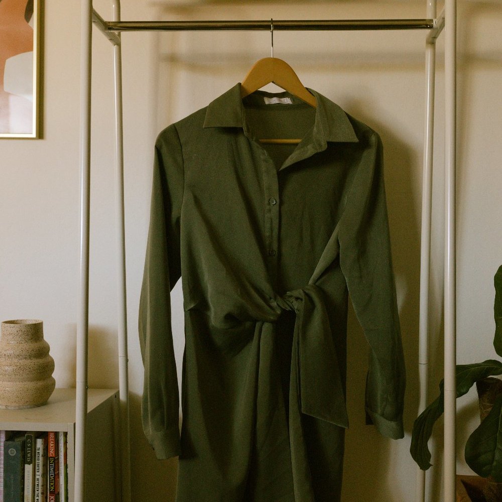 Oak + Fort Button up Wrap Dress | Women's XS